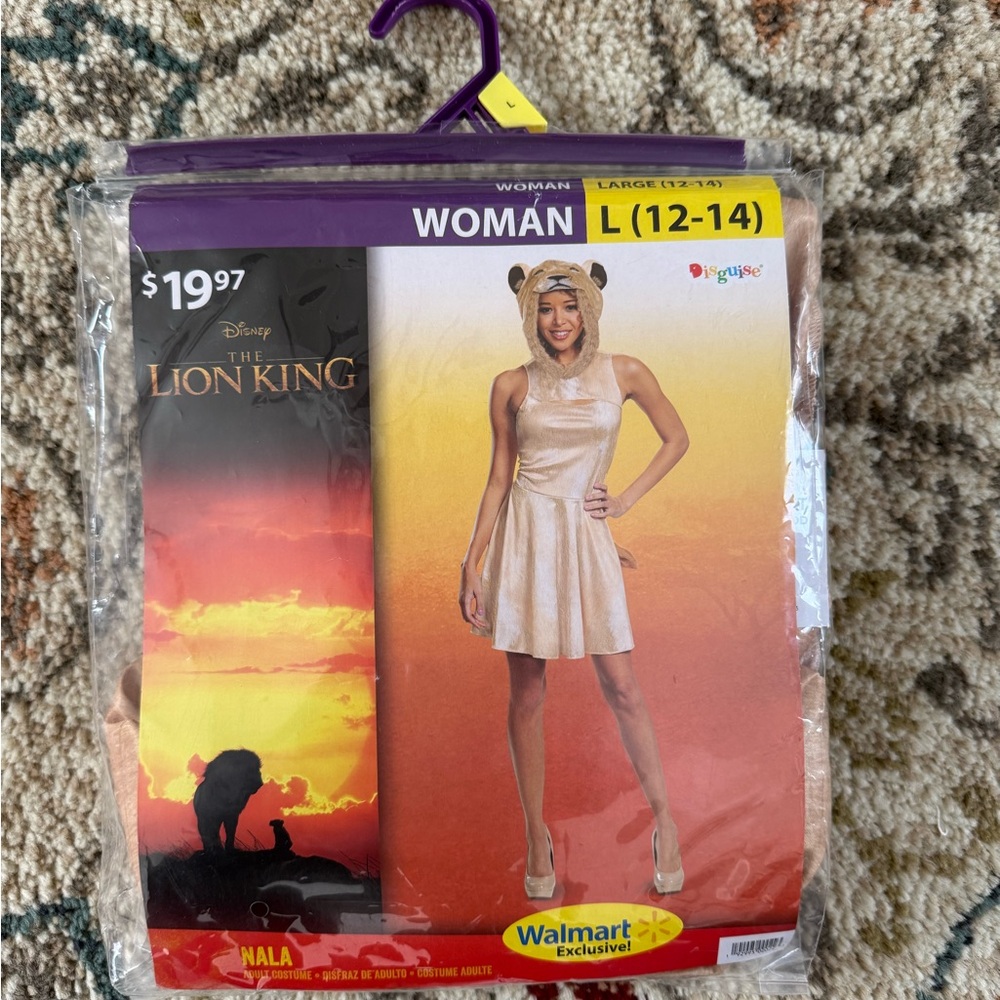 Disney Nala Women's Tan Costume Dress, Size 12/14